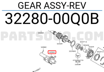 Nissan 3228000Q0B GEAR ASSY-REV
