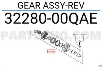 Nissan 3228000QAE GEAR ASSY-REV