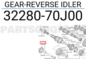 Nissan 3228070J00 GEAR-REVERSE IDLER