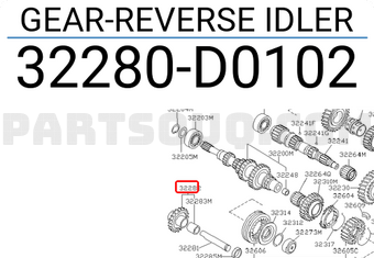 Nissan 32280D0102 GEAR-REVERSE IDLER