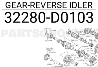 Nissan 32280D0103 GEAR-REVERSE IDLER