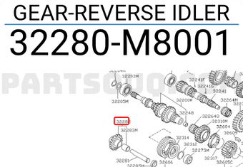 Nissan 32280M8001 GEAR-REVERSE IDLER