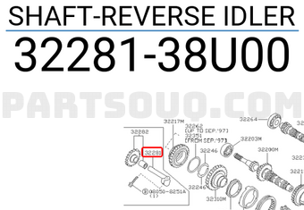Nissan 3228138U00 SHAFT-REVERSE IDLER