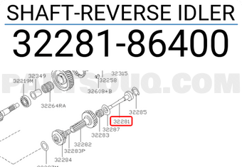 Nissan 3228186400 SHAFT-REVERSE IDLER