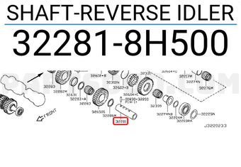 Nissan 322818H500 SHAFT-REVERSE IDLER