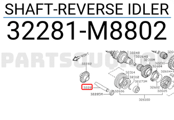Nissan 32281M8802 SHAFT-REVERSE IDLER