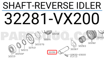 Nissan 32281VX200 SHAFT-REVERSE IDLER