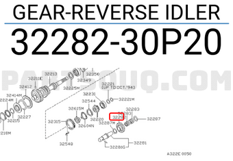 Nissan 3228230P20 GEAR-REVERSE IDLER