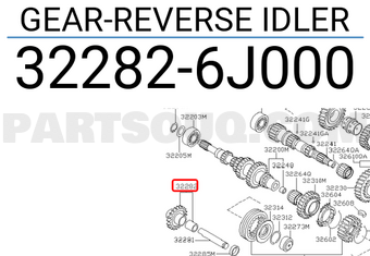 Nissan 322826J000 GEAR-REVERSE IDLER