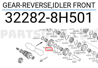 Nissan 322828H501 GEAR-REVERSE,IDLER FRONT