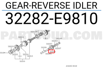 Nissan 32282E9810 GEAR-REVERSE IDLER