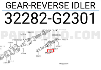 Nissan 32282G2301 GEAR-REVERSE IDLER