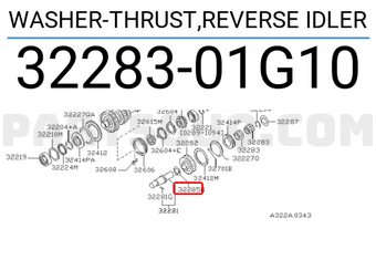 Nissan 3228301G10 WASHER-THRUST,REVERSE IDLER