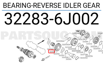 Nissan 322836J002 BEARING-REVERSE IDLER GEAR