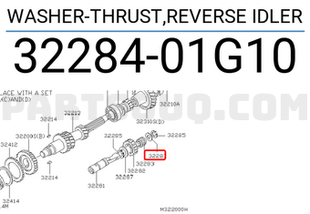 Nissan 3228401G10 WASHER-THRUST,REVERSE IDLER