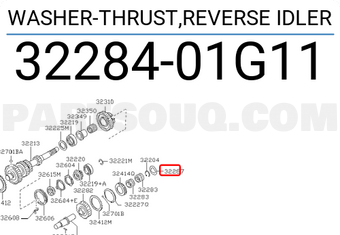 Nissan 3228401G11 WASHER-THRUST,REVERSE IDLER