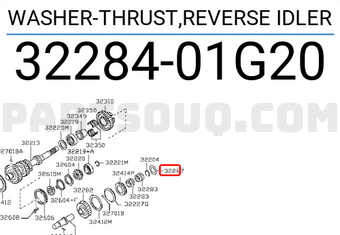 Nissan 3228401G20 WASHER-THRUST,REVERSE IDLER
