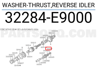 Nissan 32284E9000 WASHER-THRUST,REVERSE IDLER