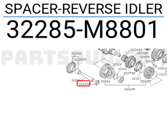 Nissan 32285M8801 SPACER-REVERSE IDLER