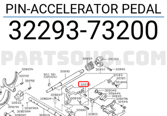 Nissan 3229373200 PIN-ACCELERATOR PEDAL