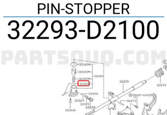 Nissan 32293D2100 PIN-STOPPER