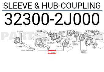 Nissan 323002J000 SLEEVE & HUB-COUPLING