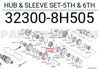Nissan 323008H505 HUB & SLEEVE SET-5TH & 6TH
