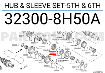 Nissan 323008H50A HUB & SLEEVE SET-5TH & 6TH