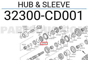 Nissan 32300CD001 HUB & SLEEVE