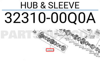 Nissan 3231000Q0A HUB & SLEEVE