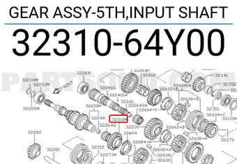 Nissan 3231064Y00 GEAR ASSY-5TH,INPUT SHAFT