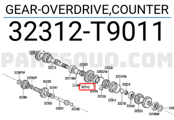 Nissan 32312T9011 GEAR-OVERDRIVE,COUNTER