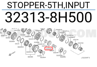 Nissan 323138H500 STOPPER-5TH,INPUT