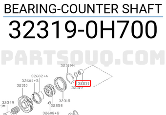 Nissan 323190H700 BEARING-COUNTER SHAFT