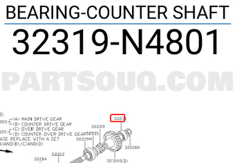 Nissan 32319N4801 BEARING-COUNTER SHAFT