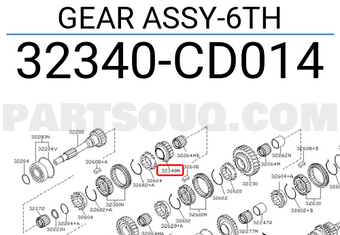 Nissan 32340CD014 GEAR ASSY-6TH