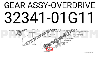 Nissan 3234101G11 GEAR ASSY-OVERDRIVE