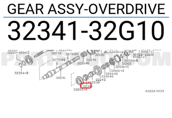 Nissan 3234132G10 GEAR ASSY-OVERDRIVE