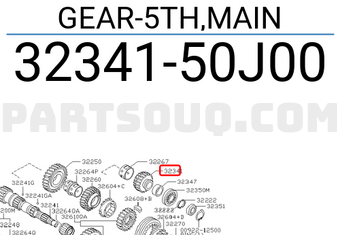 Nissan 3234150J00 GEAR-5TH,MAIN