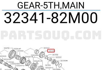 Nissan 3234182M00 GEAR-5TH,MAIN