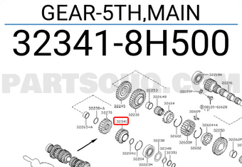 Nissan 323418H500 GEAR-5TH,MAIN