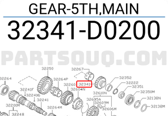 Nissan 32341D0200 GEAR-5TH,MAIN