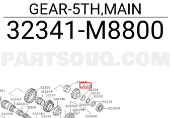 Nissan 32341M8800 GEAR-5TH,MAIN