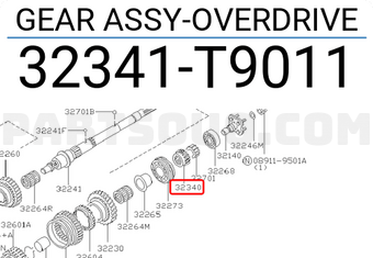 Nissan 32341T9011 GEAR ASSY-OVERDRIVE