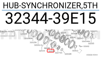 Nissan 3234439E15 HUB-SYNCHRONIZER,5TH