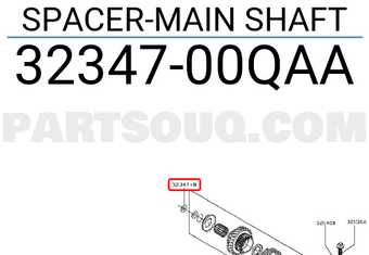 Nissan 3234700QAA SPACER-MAIN SHAFT