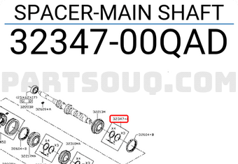 Nissan 3234700QAD SPACER-MAIN SHAFT
