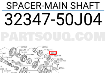 Nissan 3234750J04 SPACER-MAIN SHAFT