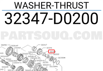 Nissan 32347D0200 WASHER-THRUST