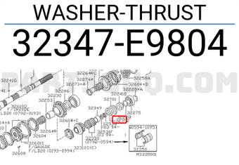 Nissan 32347E9804 WASHER-THRUST